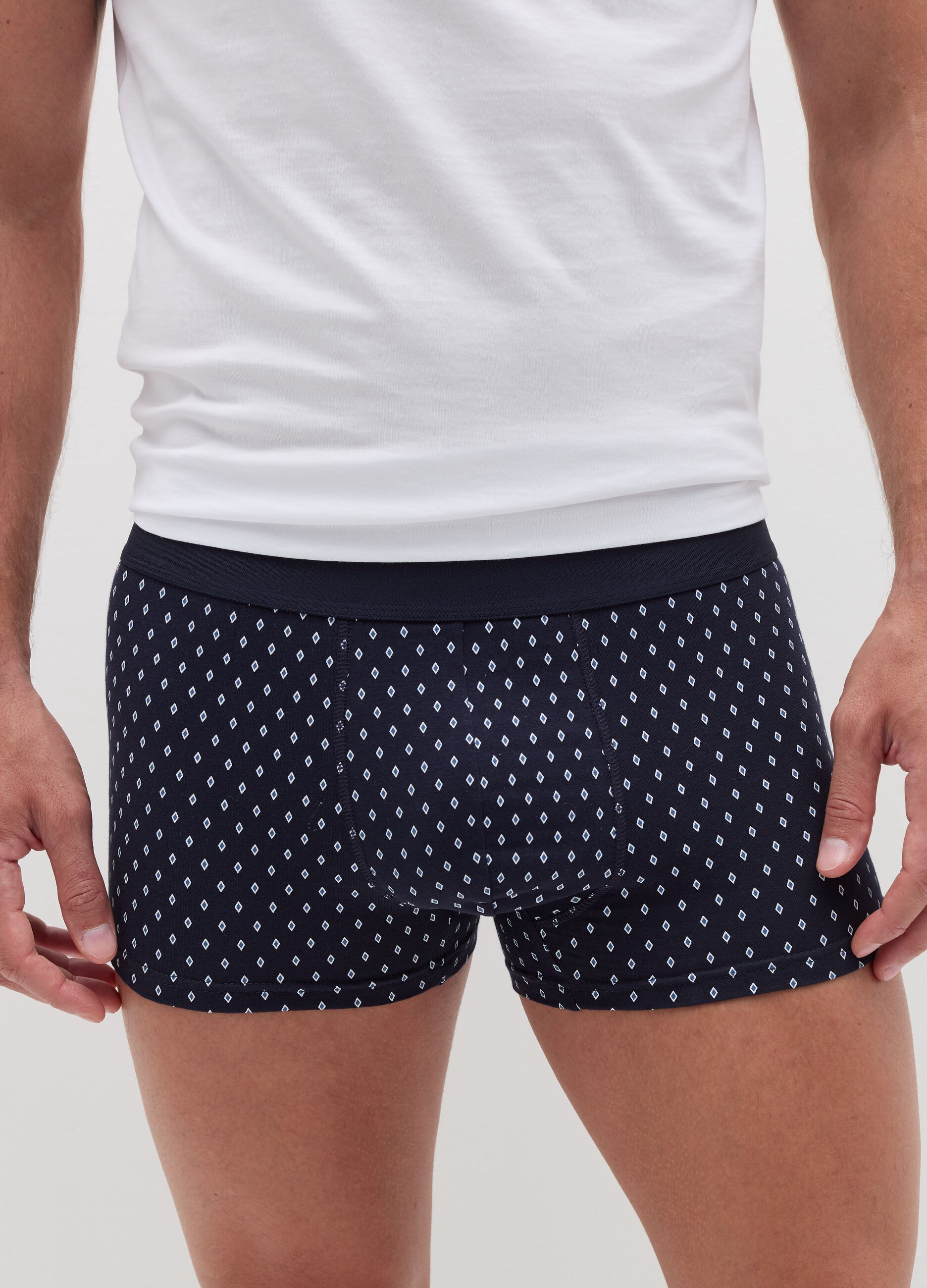 Three-pack boxer shorts with micro pattern