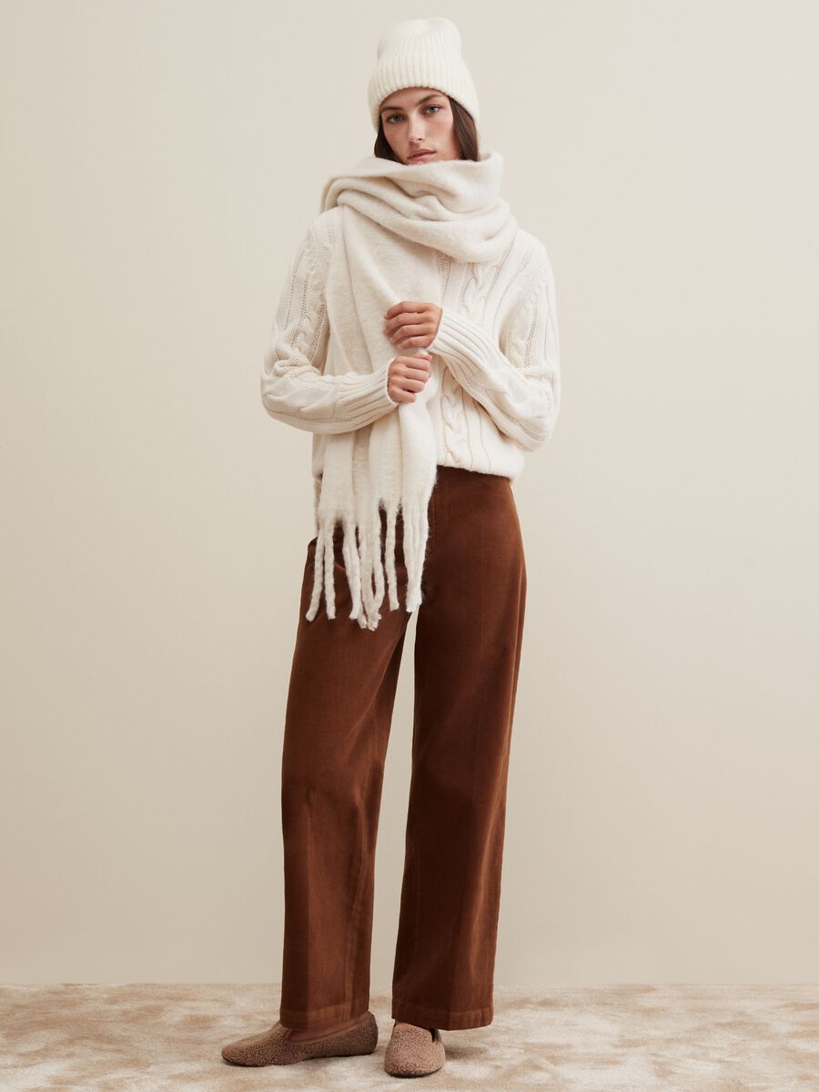 Straight-fit trousers in corduroy_0