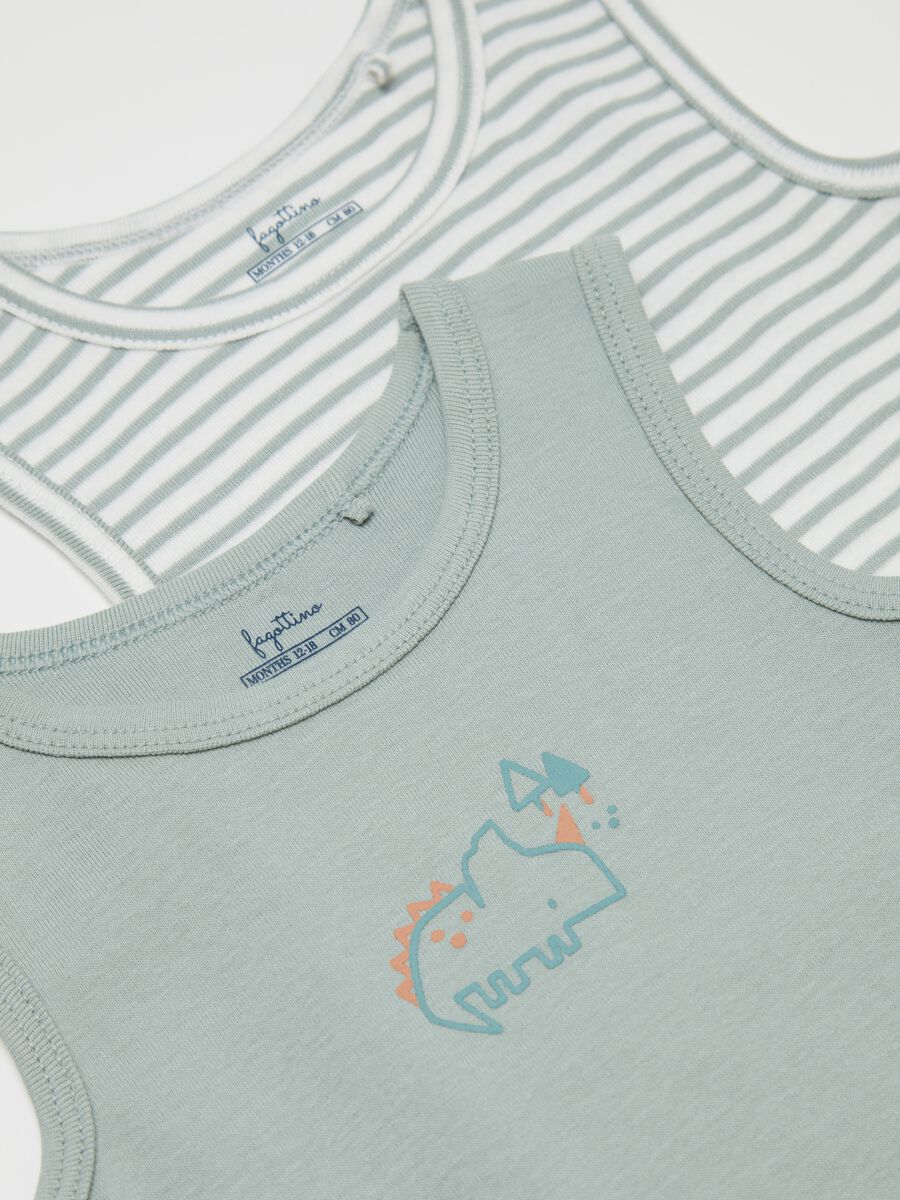 Two-pack bodysuits in organic cotton with striped pattern_3