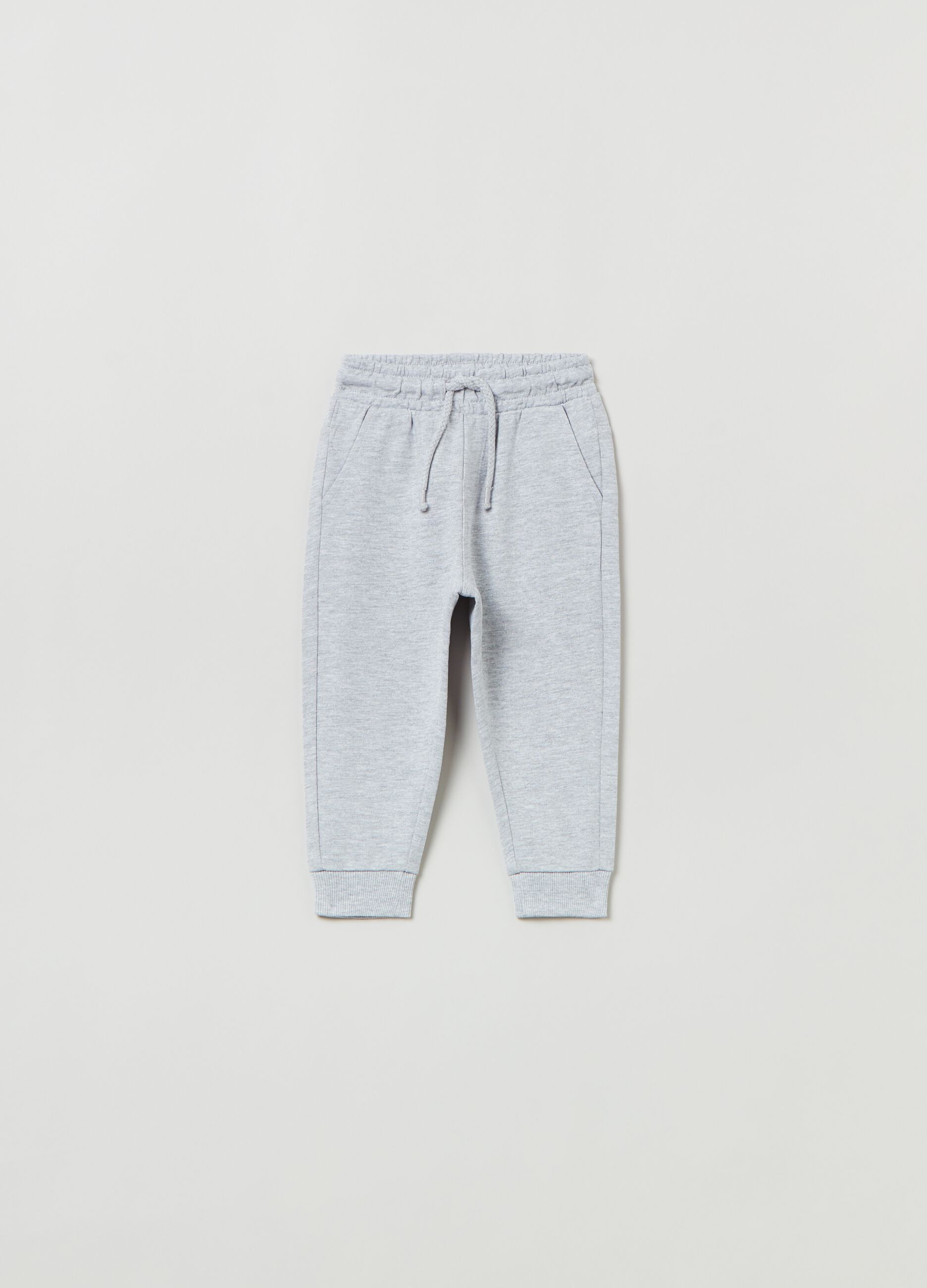 Plush joggers with drawstring