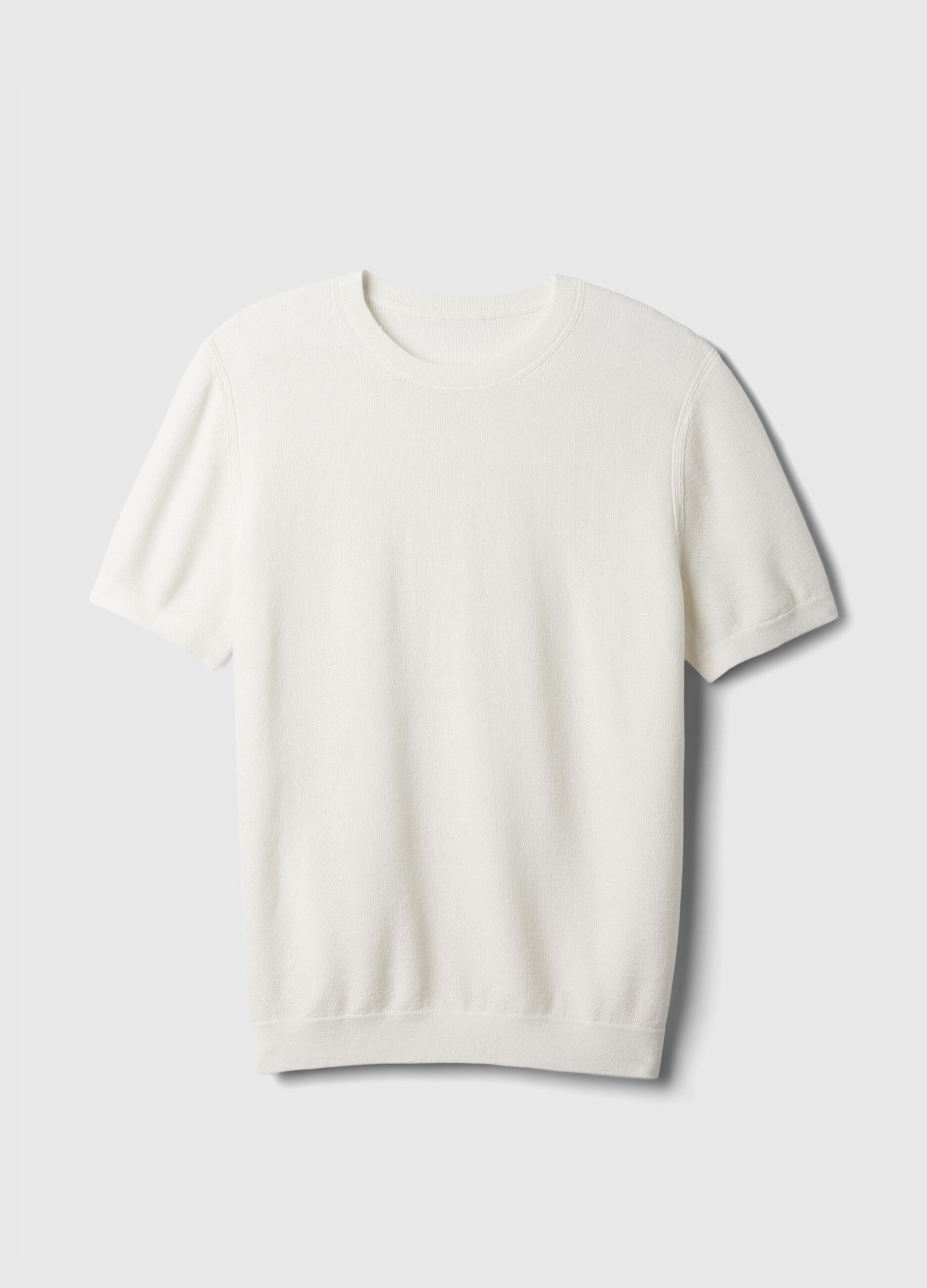 Linen blend knit T-shirt