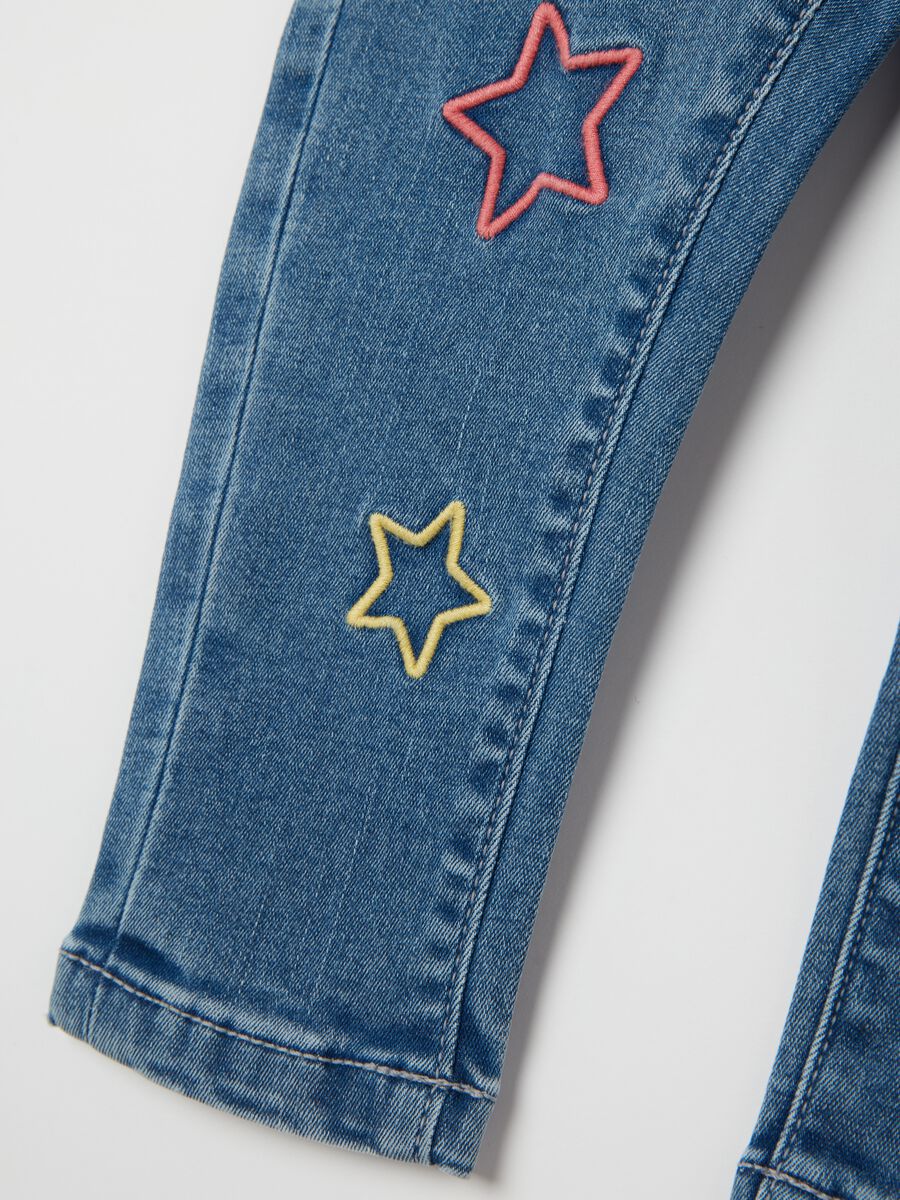 Jeans with multicoloured stars embroidery_3