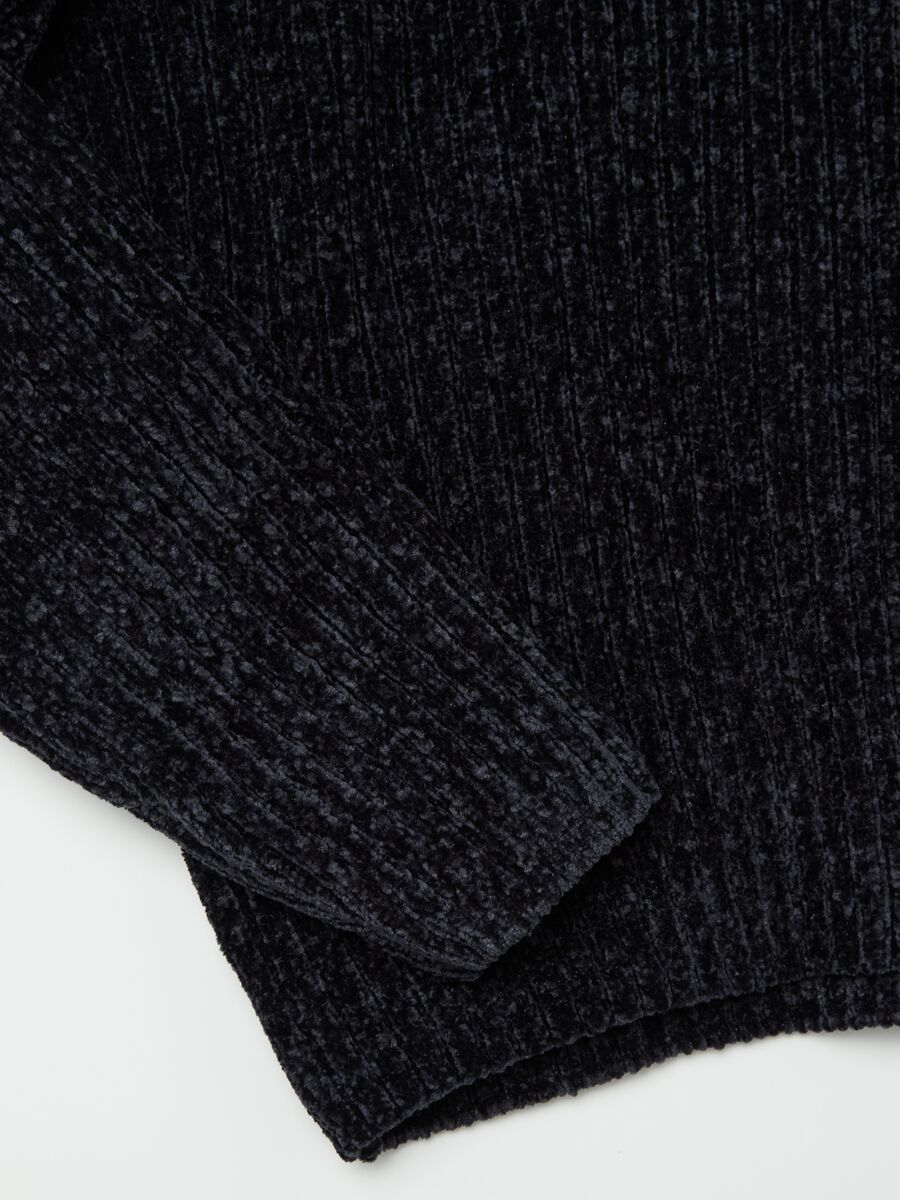 Chenille pullover with mock neck_5