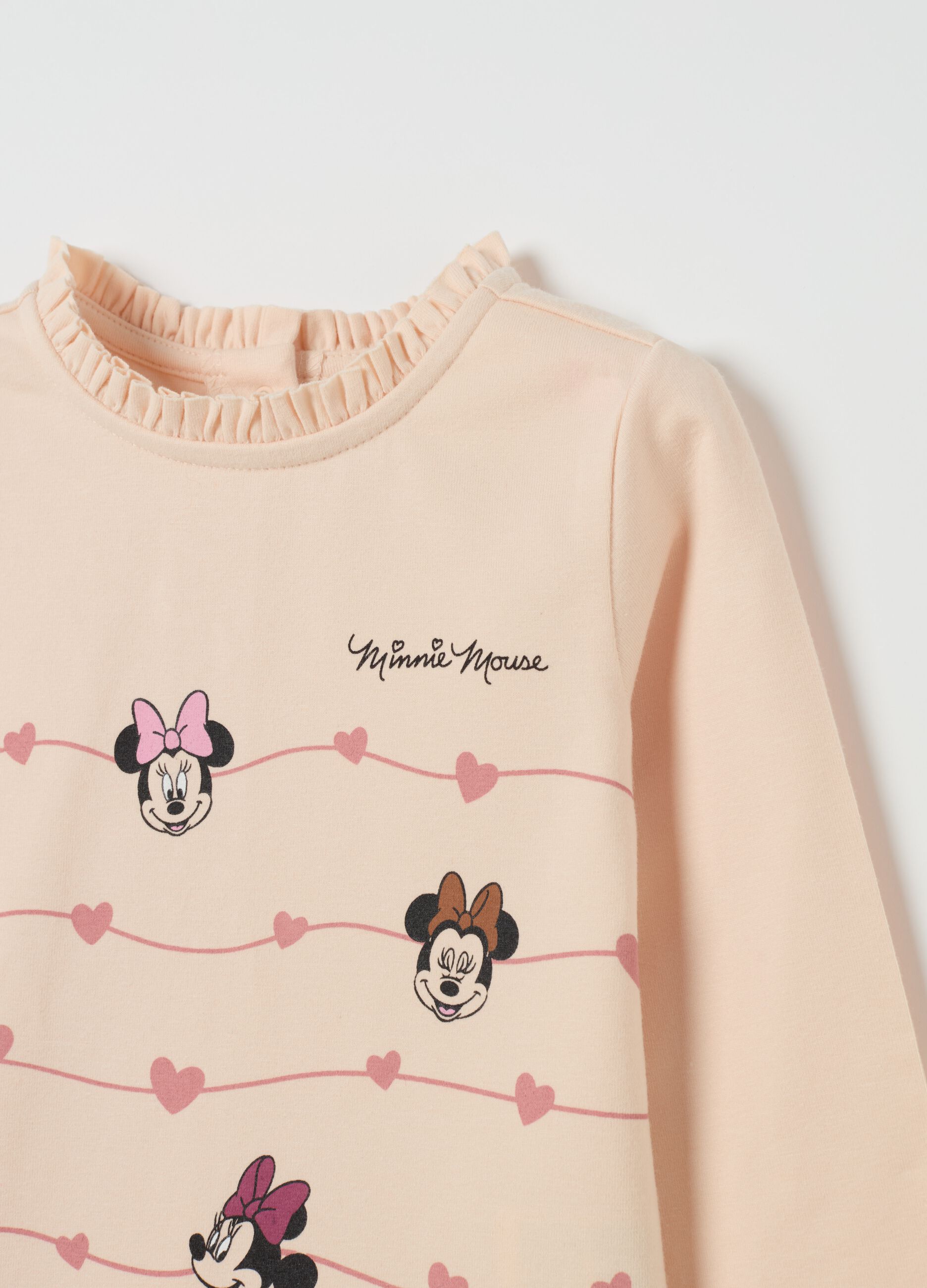 T-shirt in cotone bio con stampa Minnie