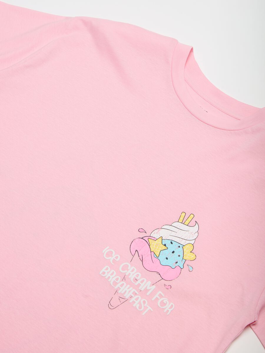 Pyjama top with ice cream cone print_1