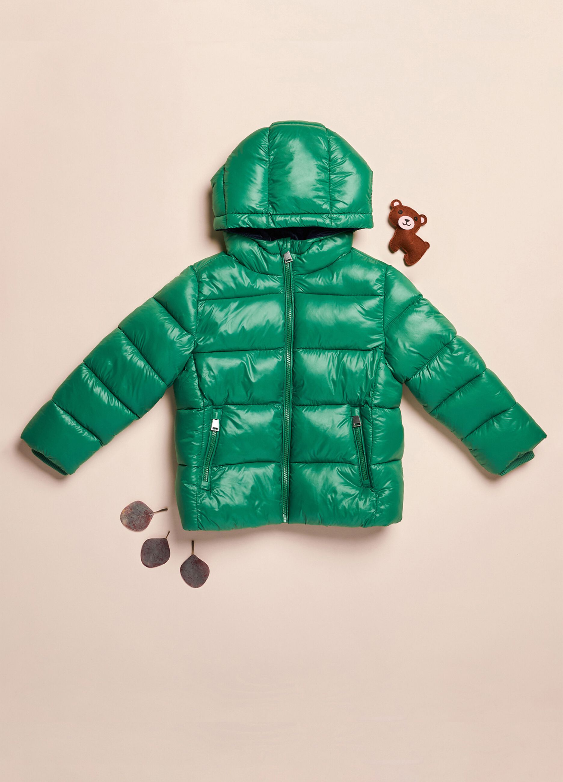 Quilted jacket with hood