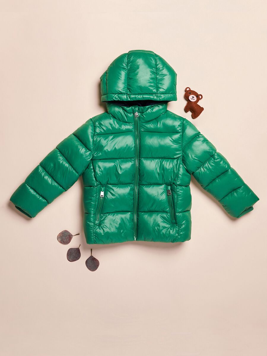 Quilted jacket with hood_0