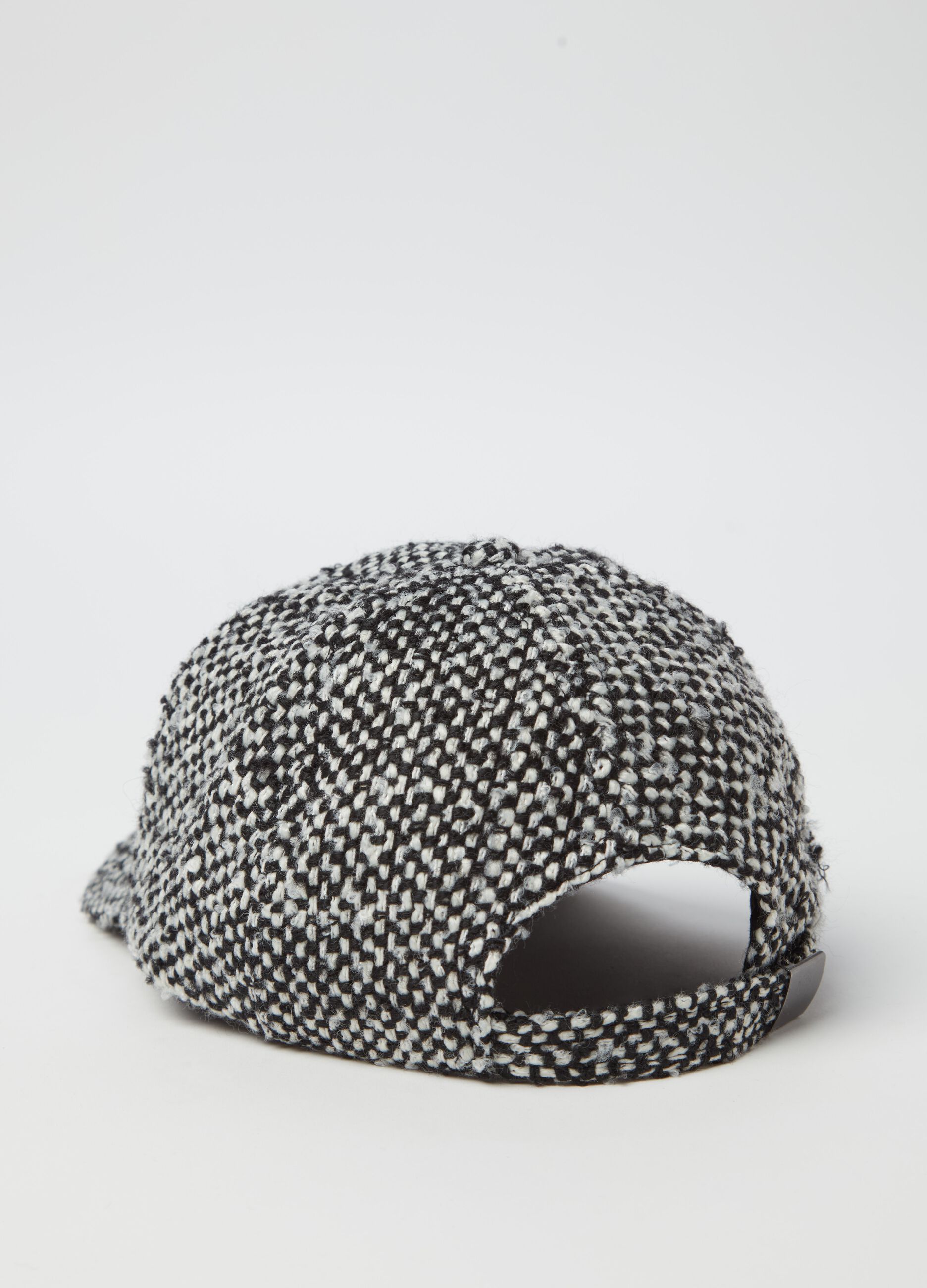 Baseball cap in two-tone tweed