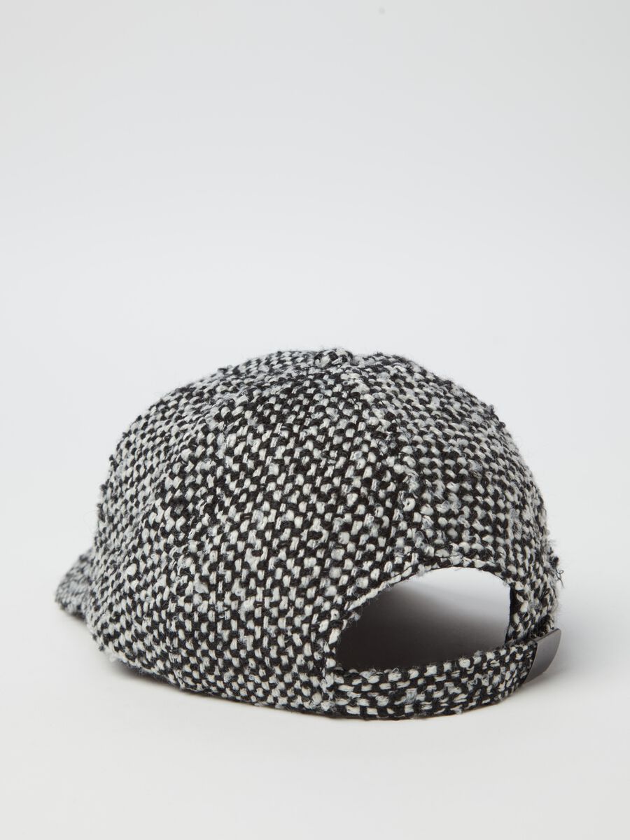 Baseball cap in two-tone tweed_1