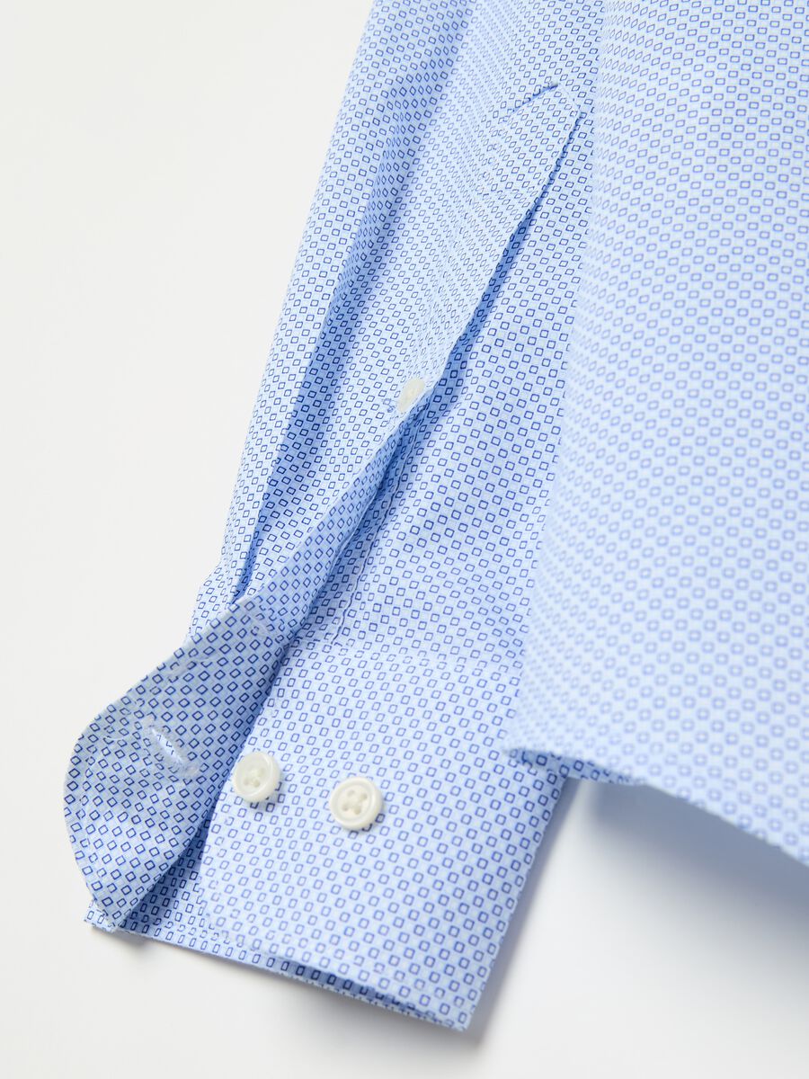 Slim-fit shirt with micro pattern_5