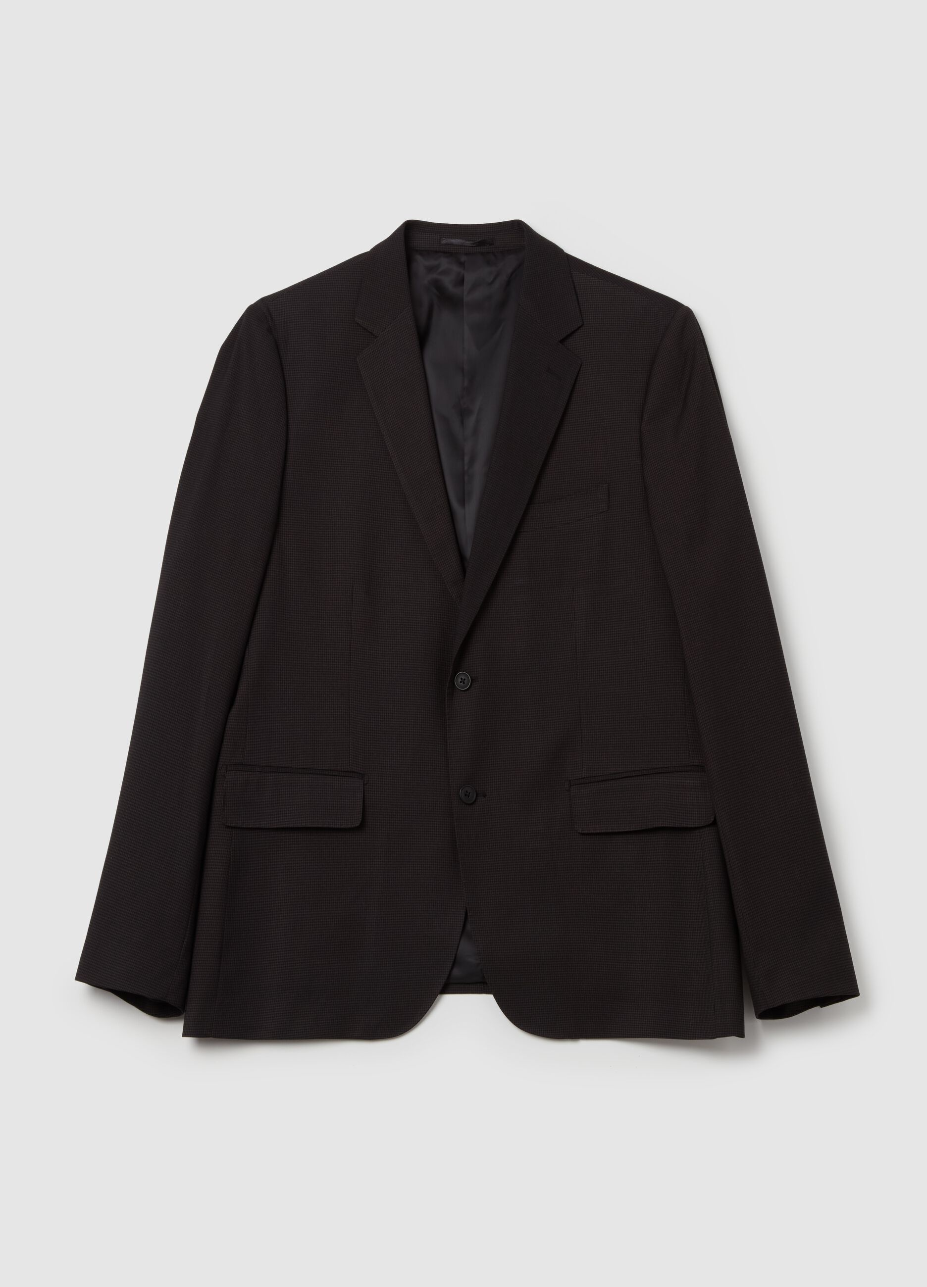 Regular-fit blazer with micro weave