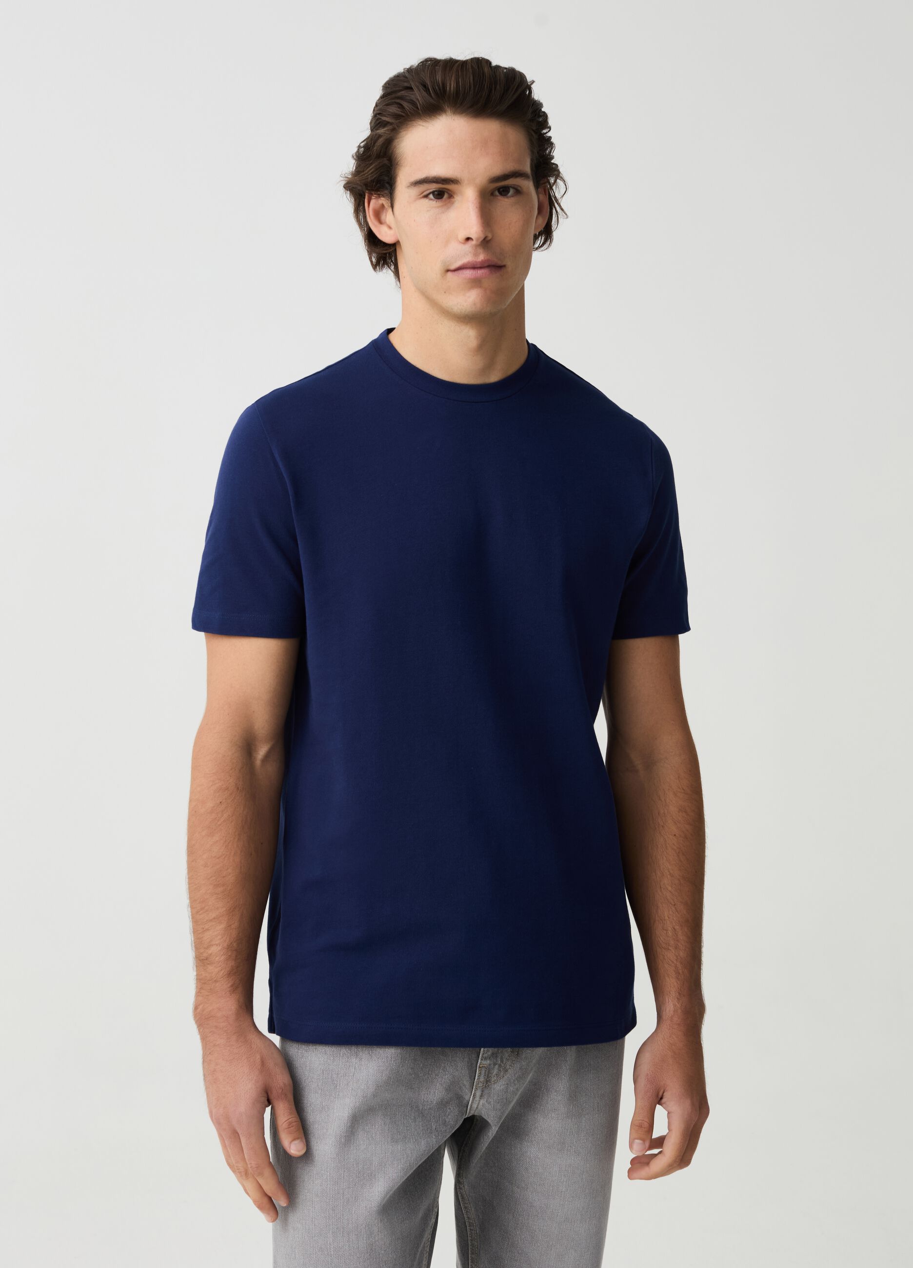 Ovs T-shirt girocollo in cotone stretch