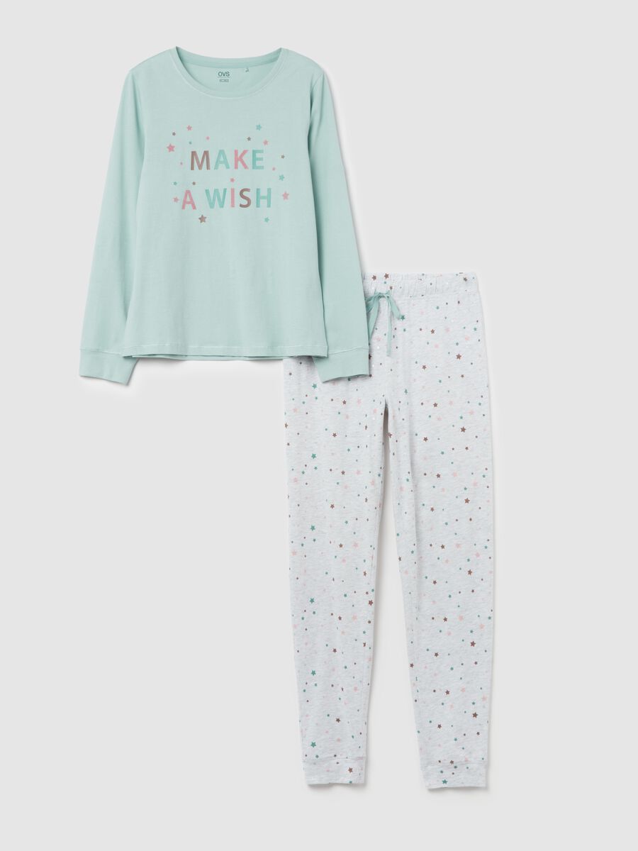 Long pyjamas with small stars print_4