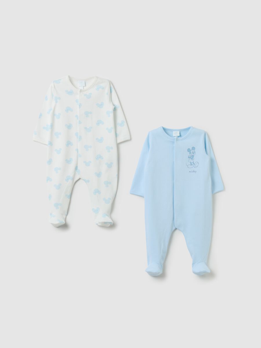 Two-pack onesies in organic cotton with Mickey Mouse print_0