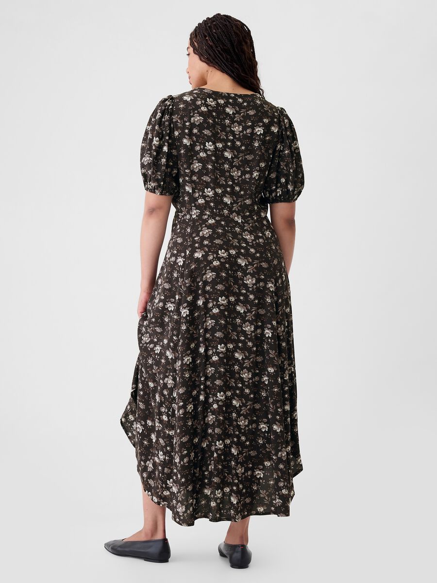 Long floral shirt dress_4