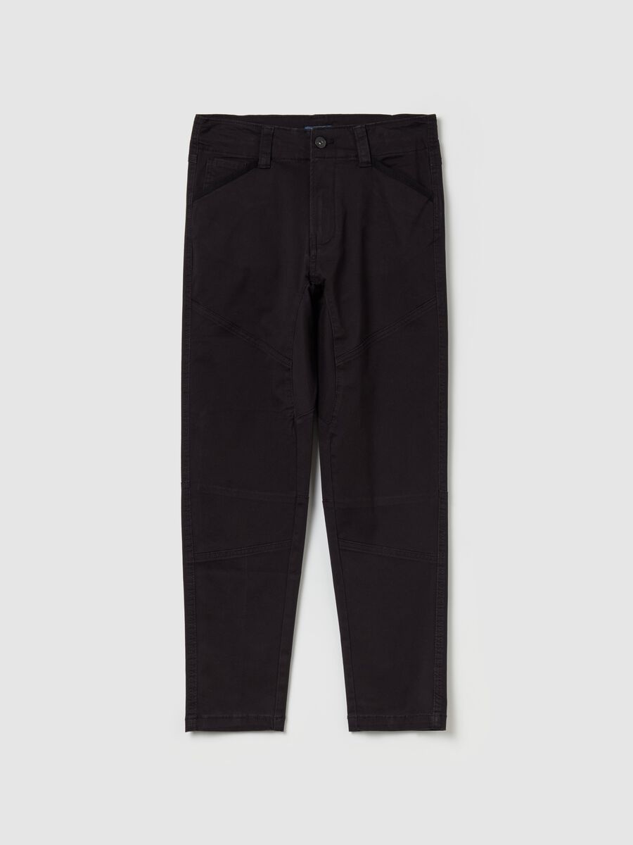 Pantalone regular fit in twill stretch_0