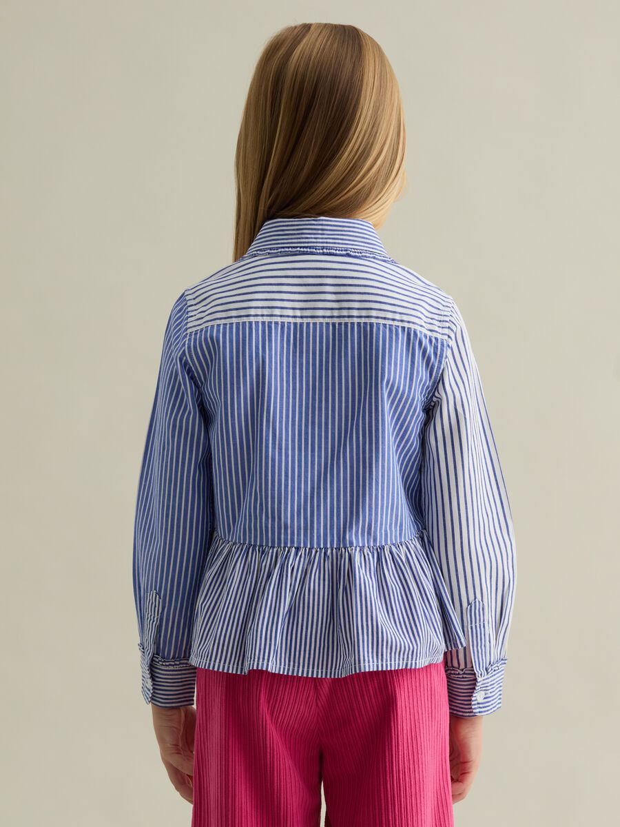 Camicia a righe patchwork in cotone_1