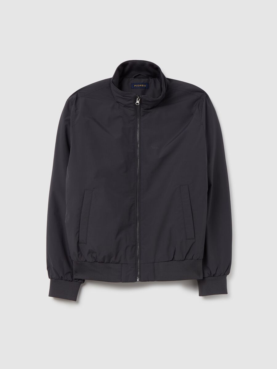 Full-zip bomber jacket with high neck_4