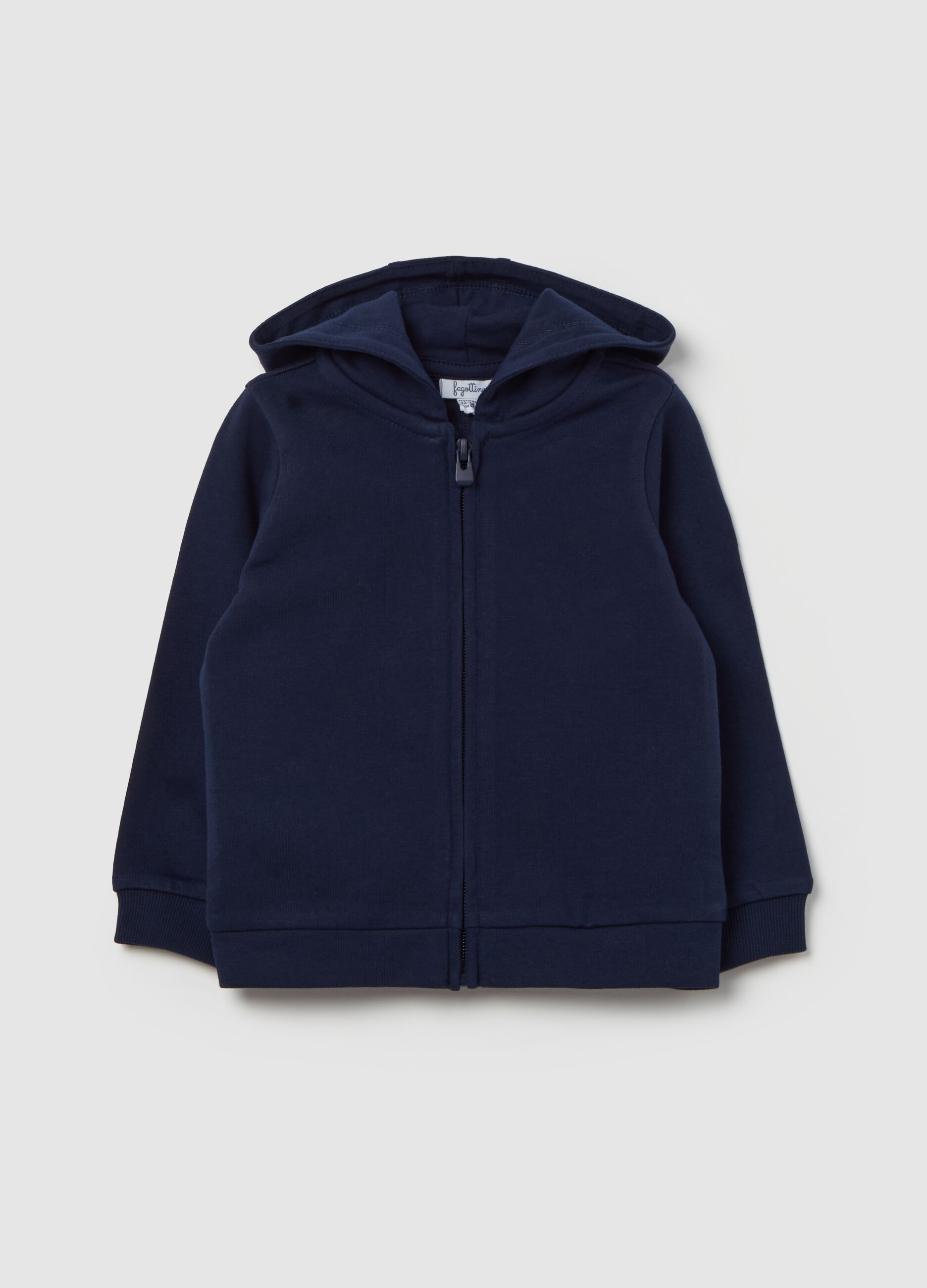 Full-zip sweatshirt in French terry with hood