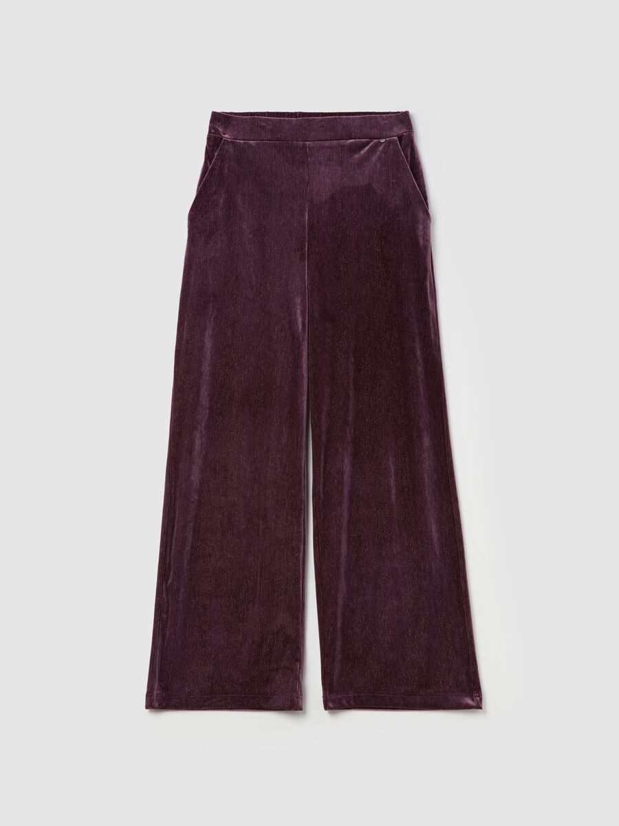 Palazzo trousers in corduroy with pockets_4