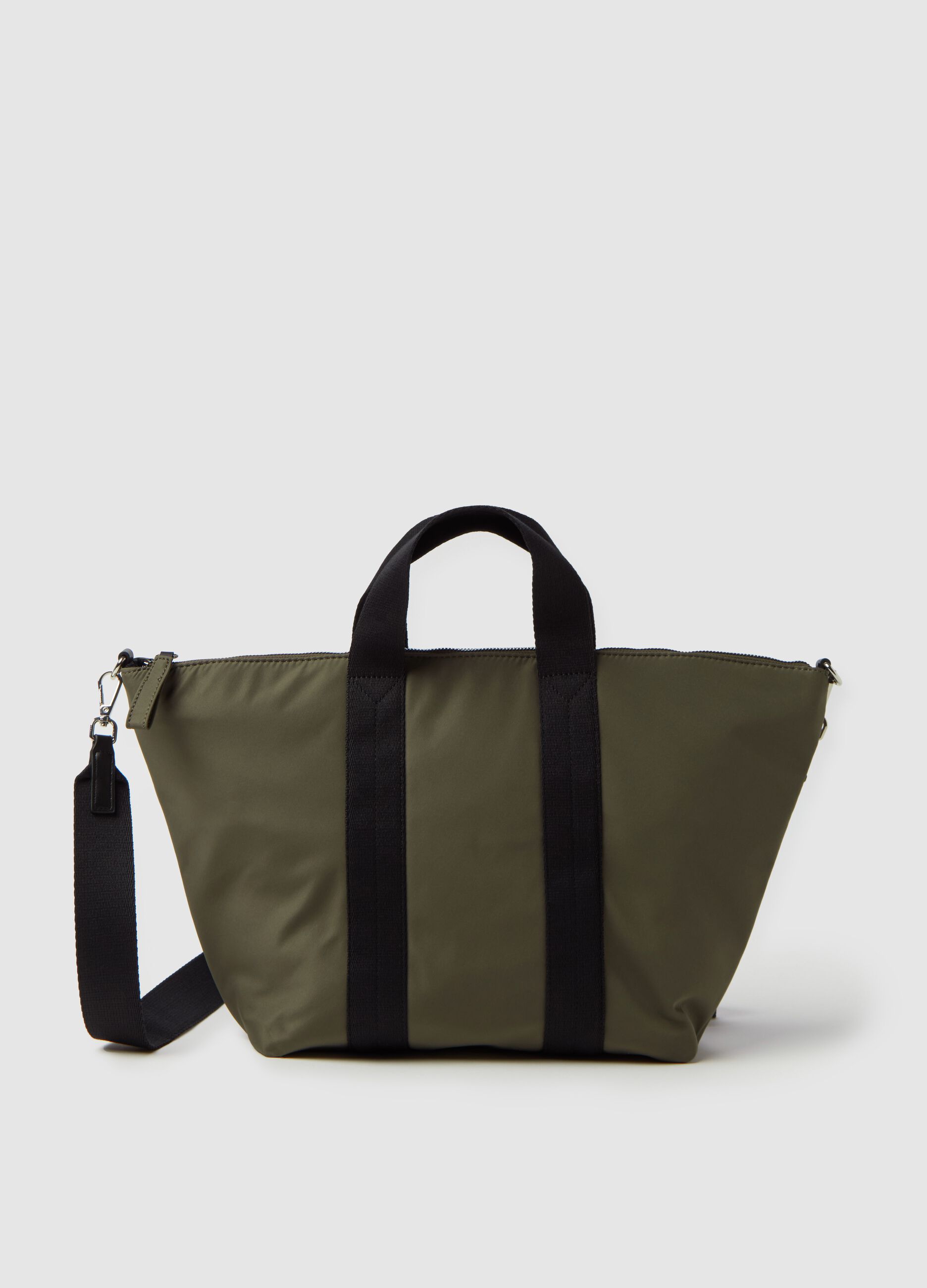 Nylon shopping bag with shoulder strap