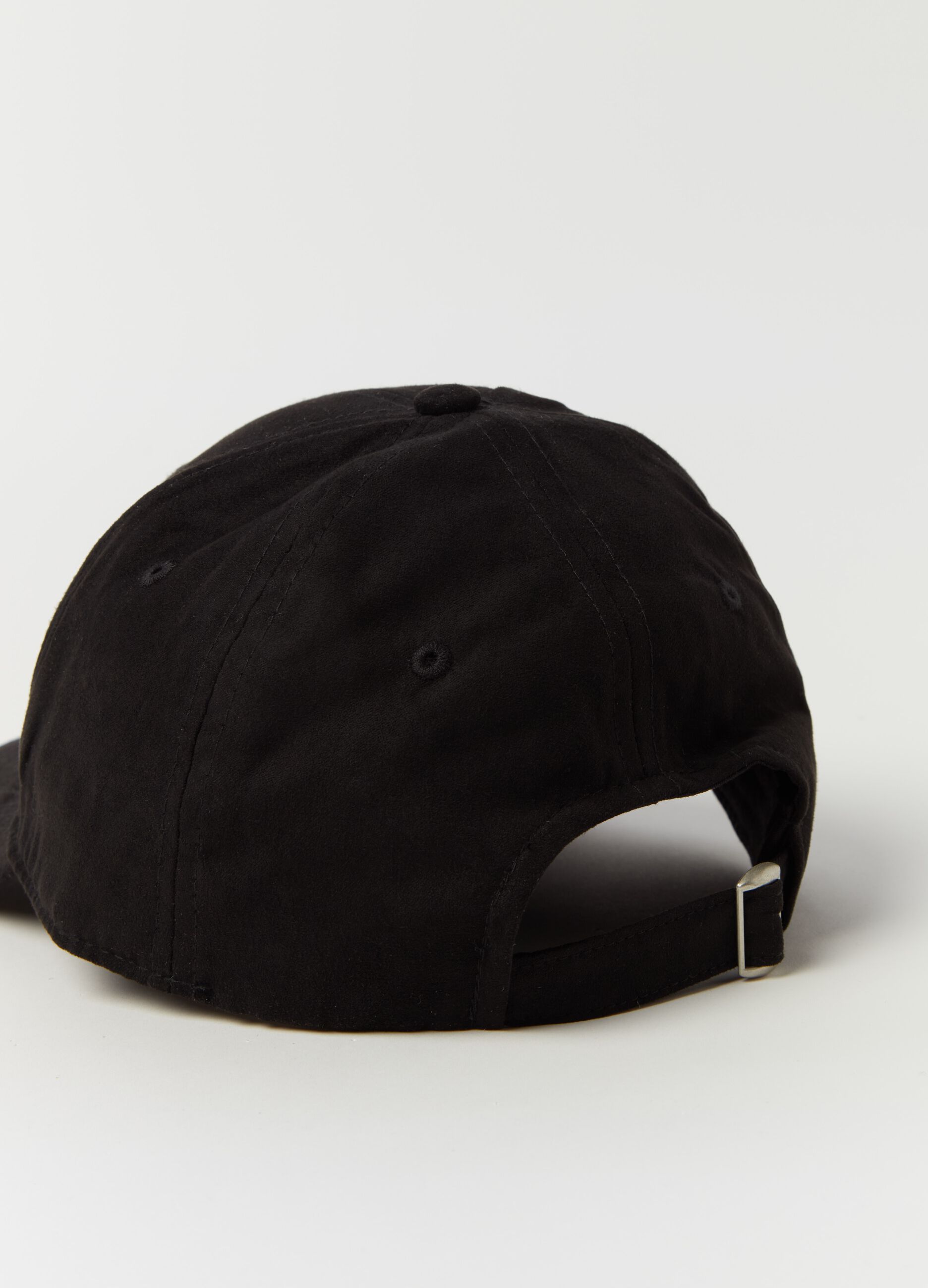 Suede-effect baseball cap