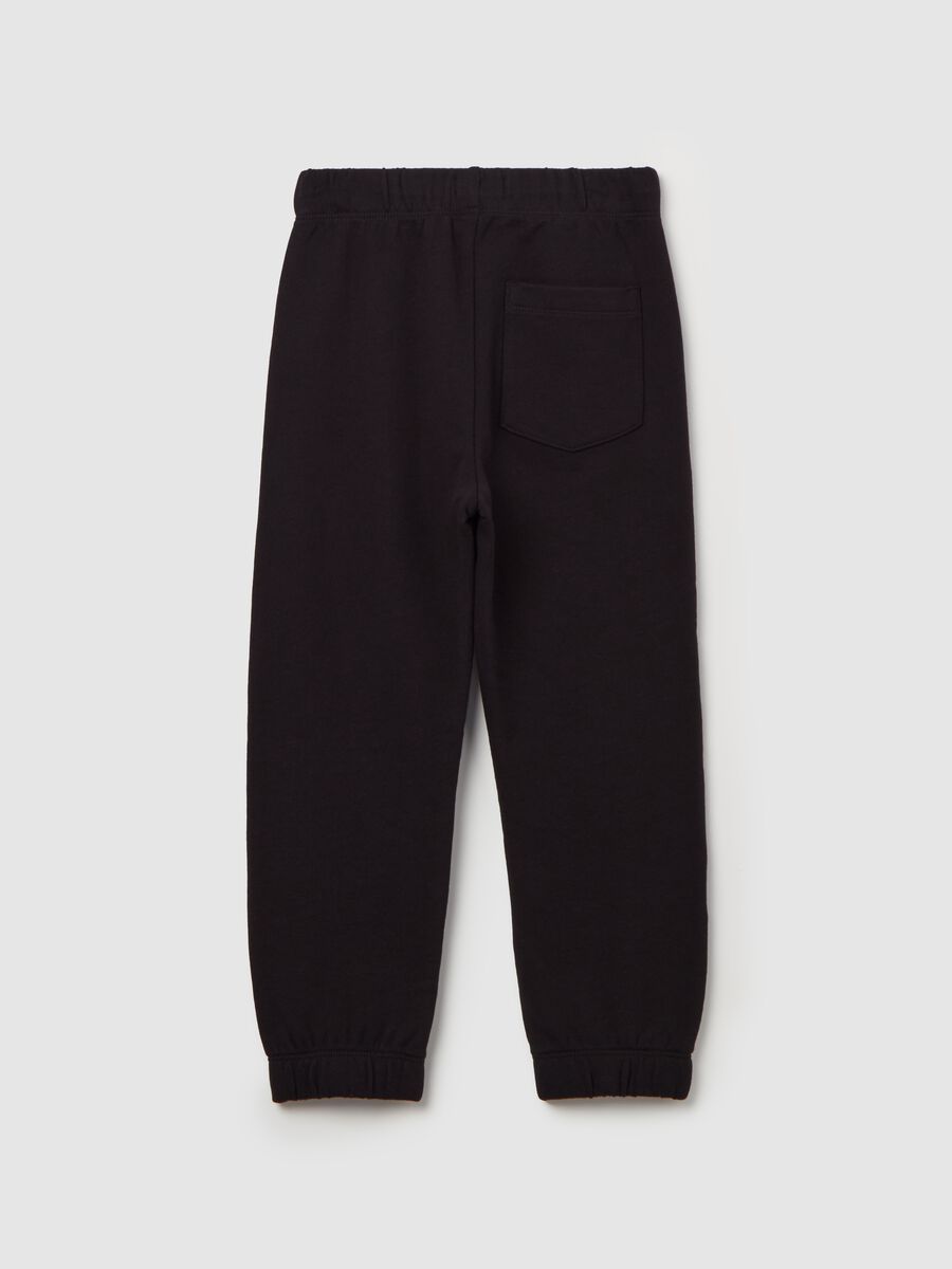 Fleece joggers with drawstring_1