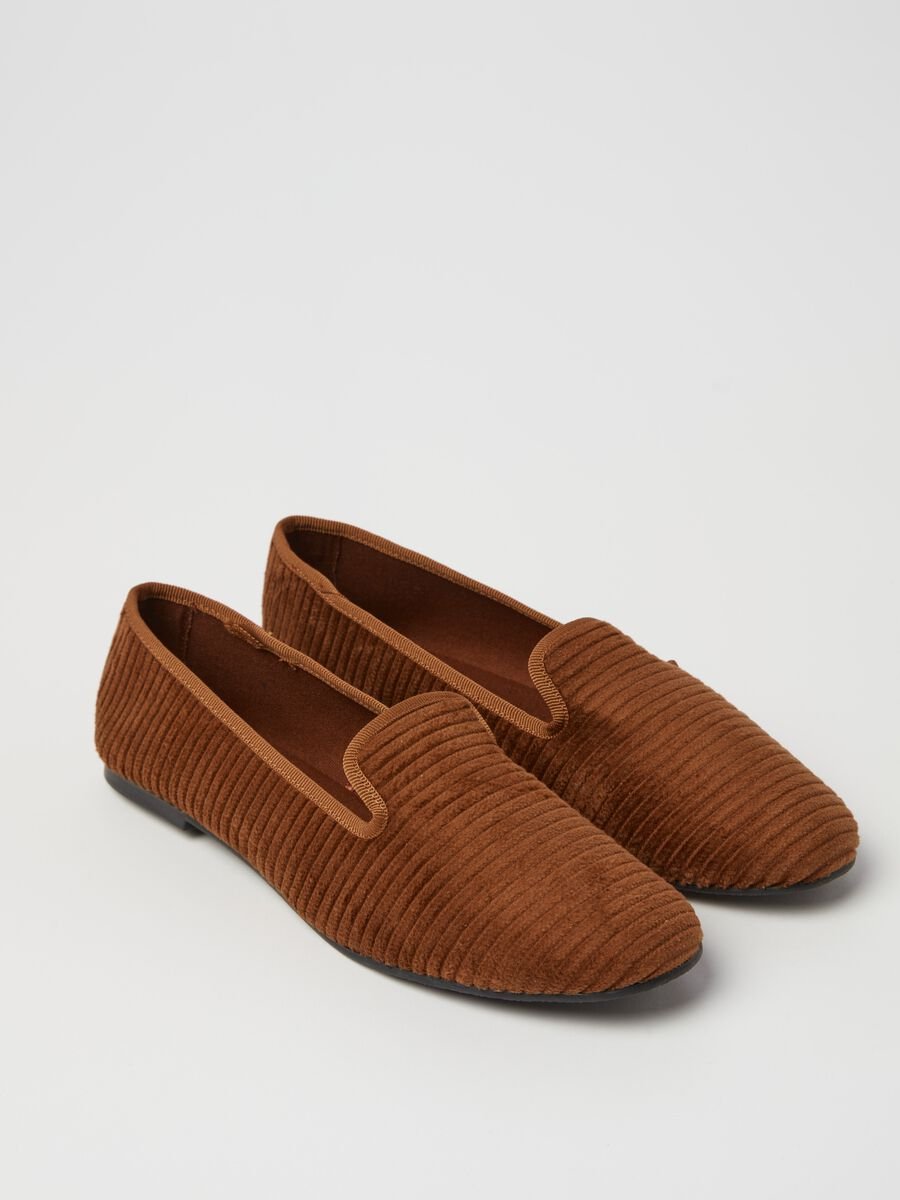 Corduroy slipper shoes_2