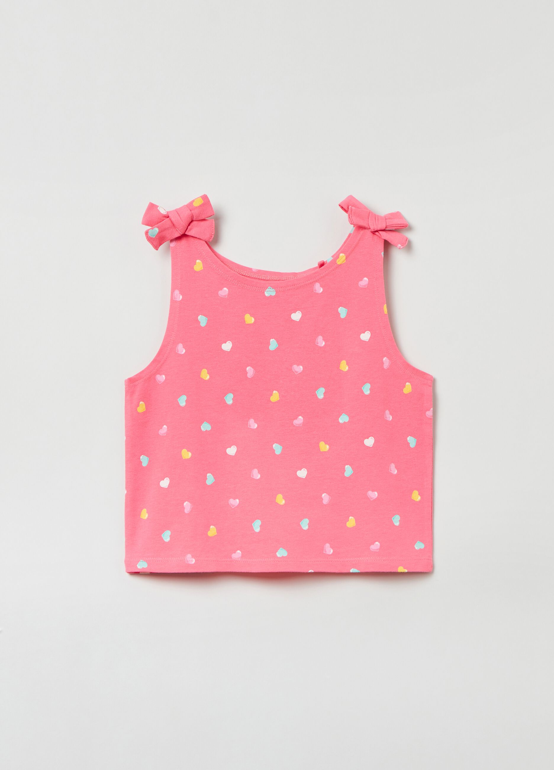 Tank top with small hearts print