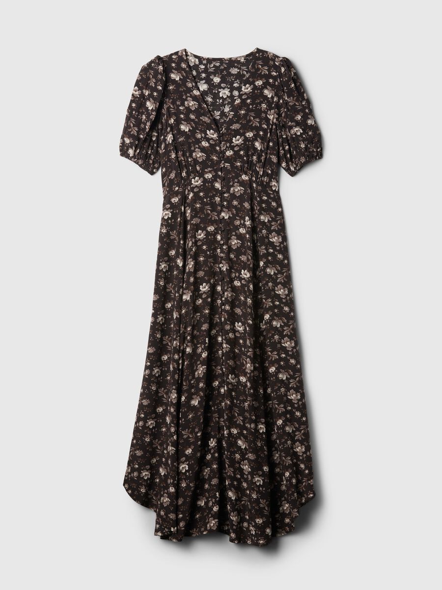 Long floral shirt dress_5