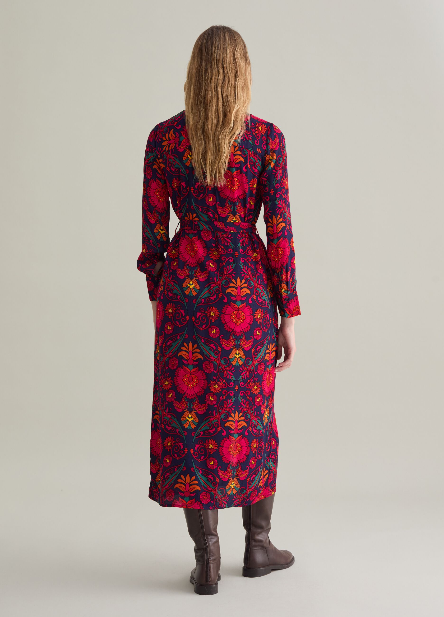 Long shirt dress with print