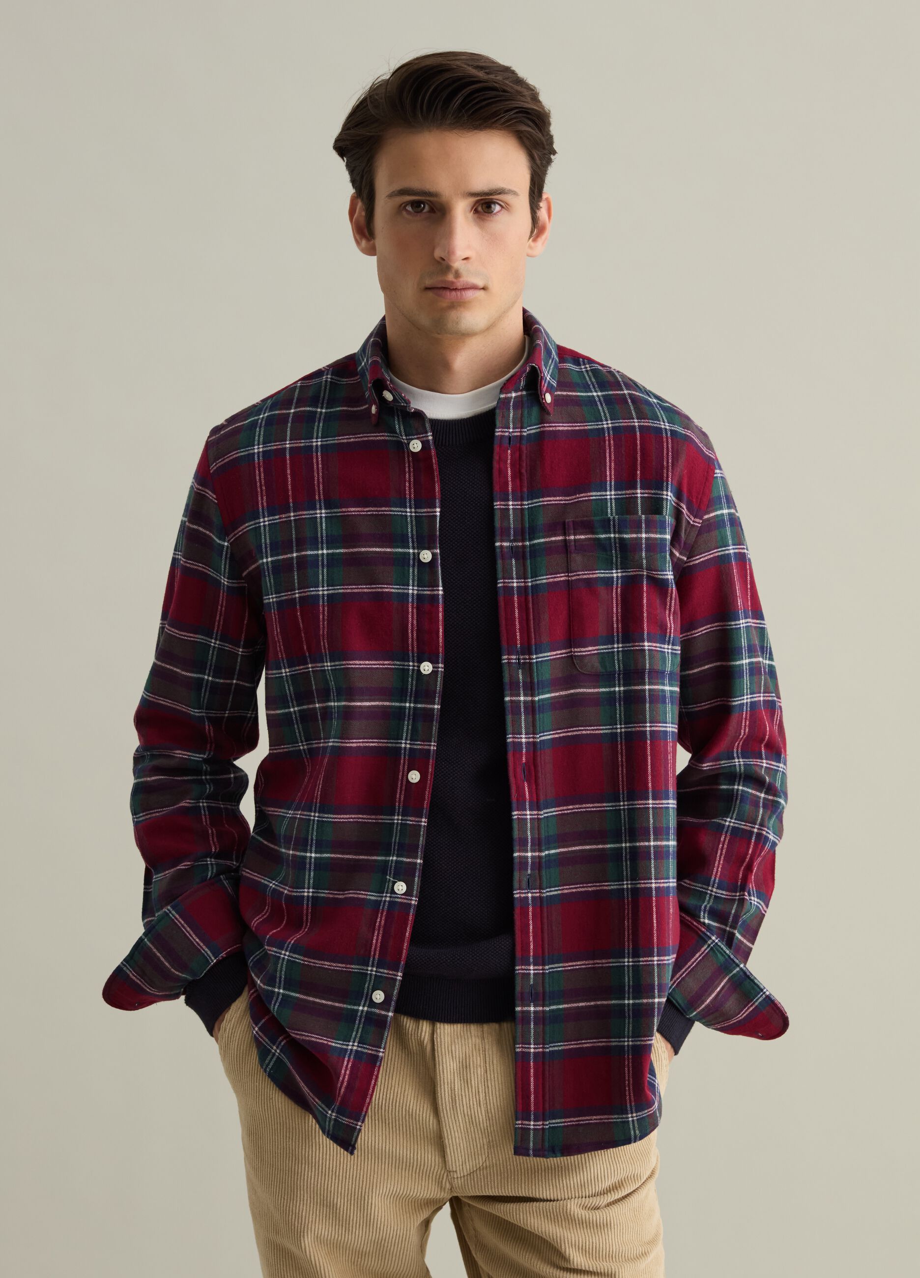 Chequered flannel shirt with pocket