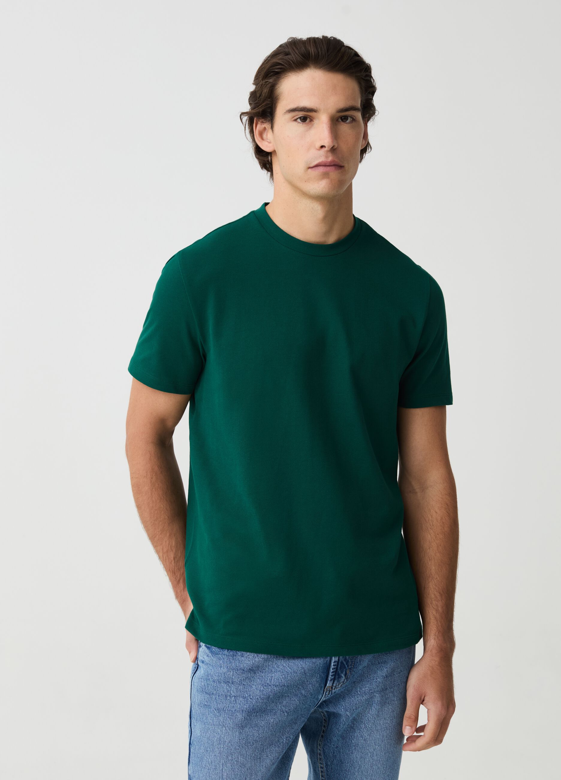 Ovs T-shirt girocollo in cotone stretch