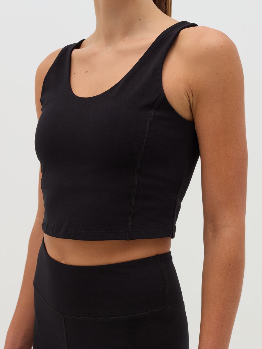 AI•KI stretch organic cotton crop top_2