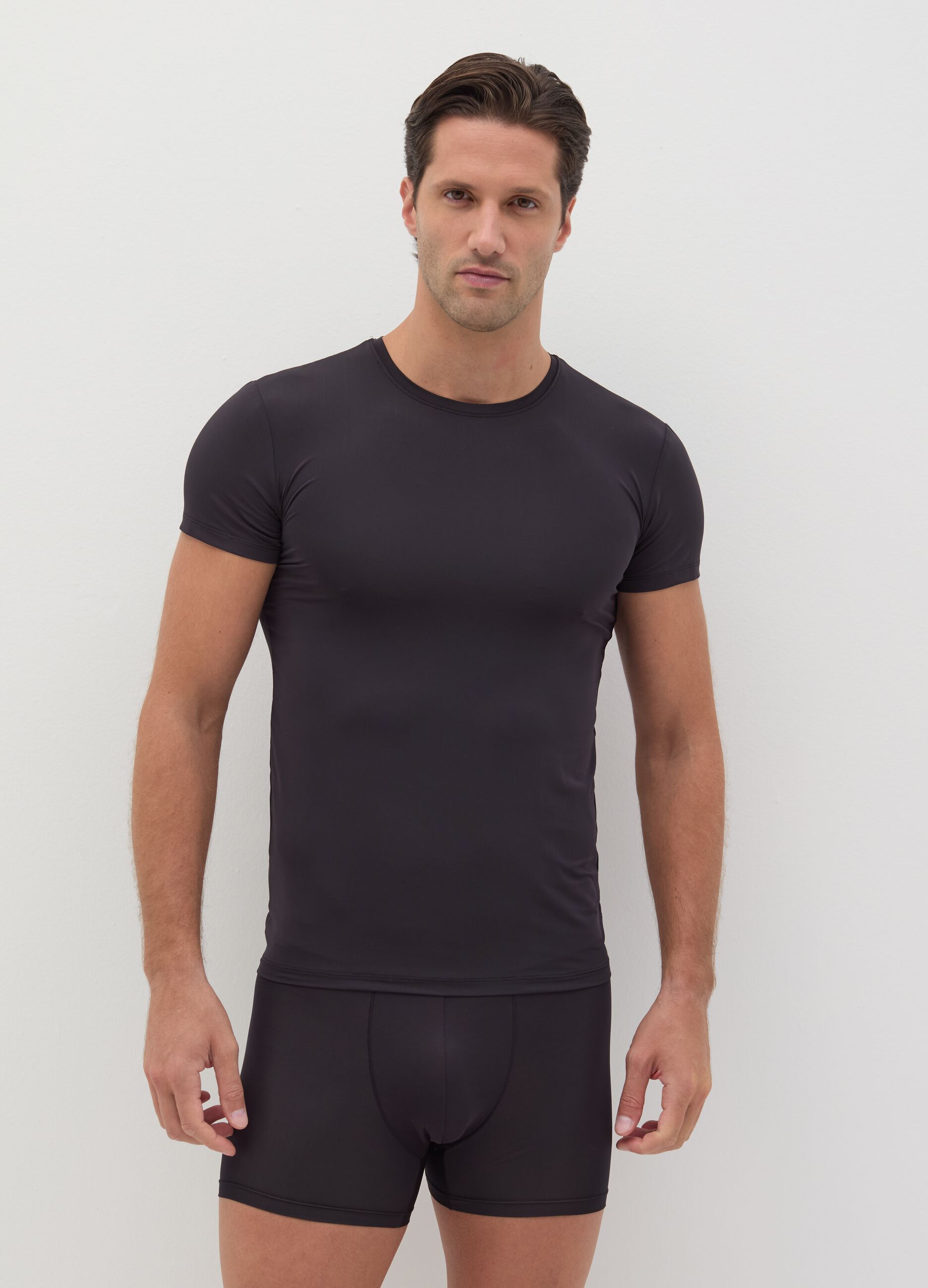 T-shirt intima in microfibra stretch