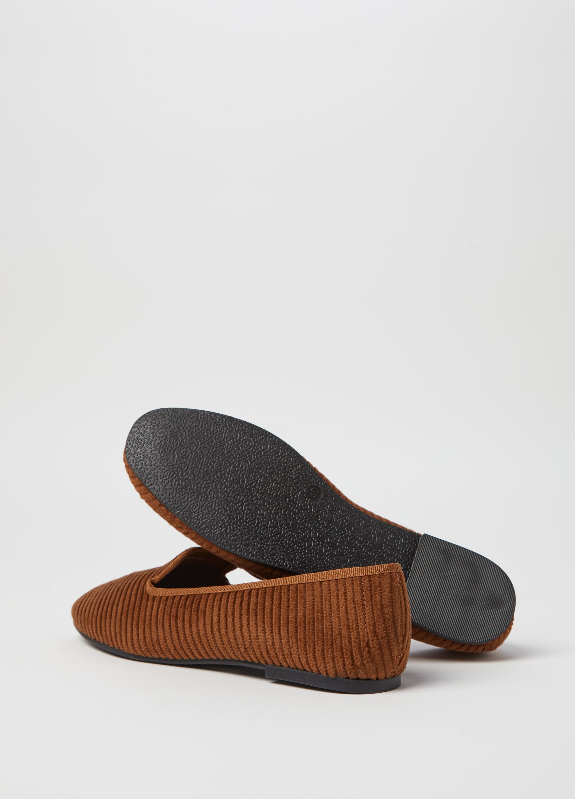 Corduroy slipper shoes