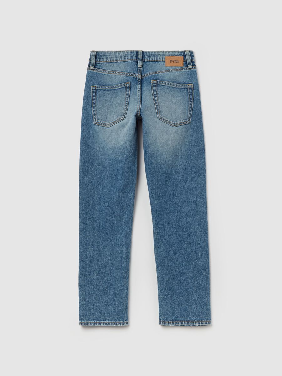 Jeans regular fit acid wash con scoloriture_1