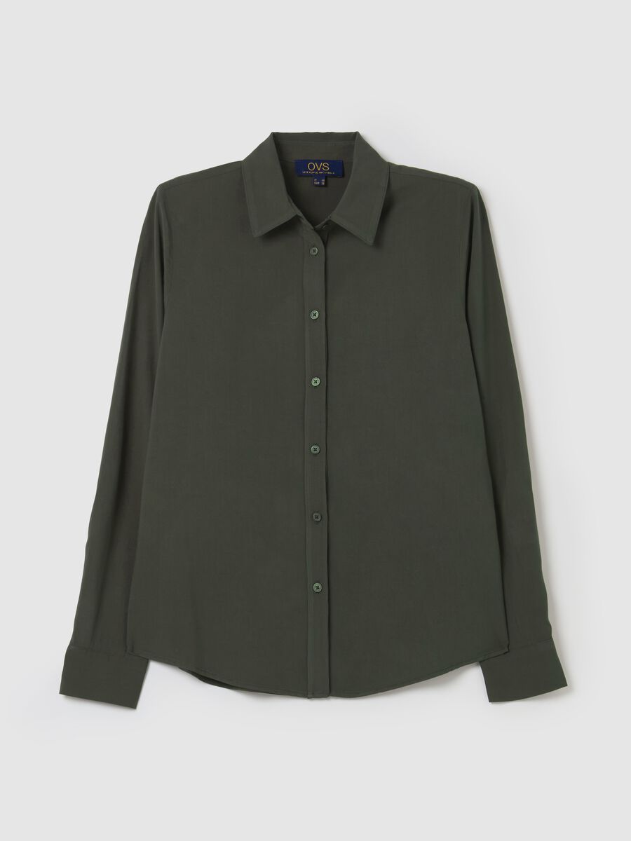 Solid colour viscose shirt_4