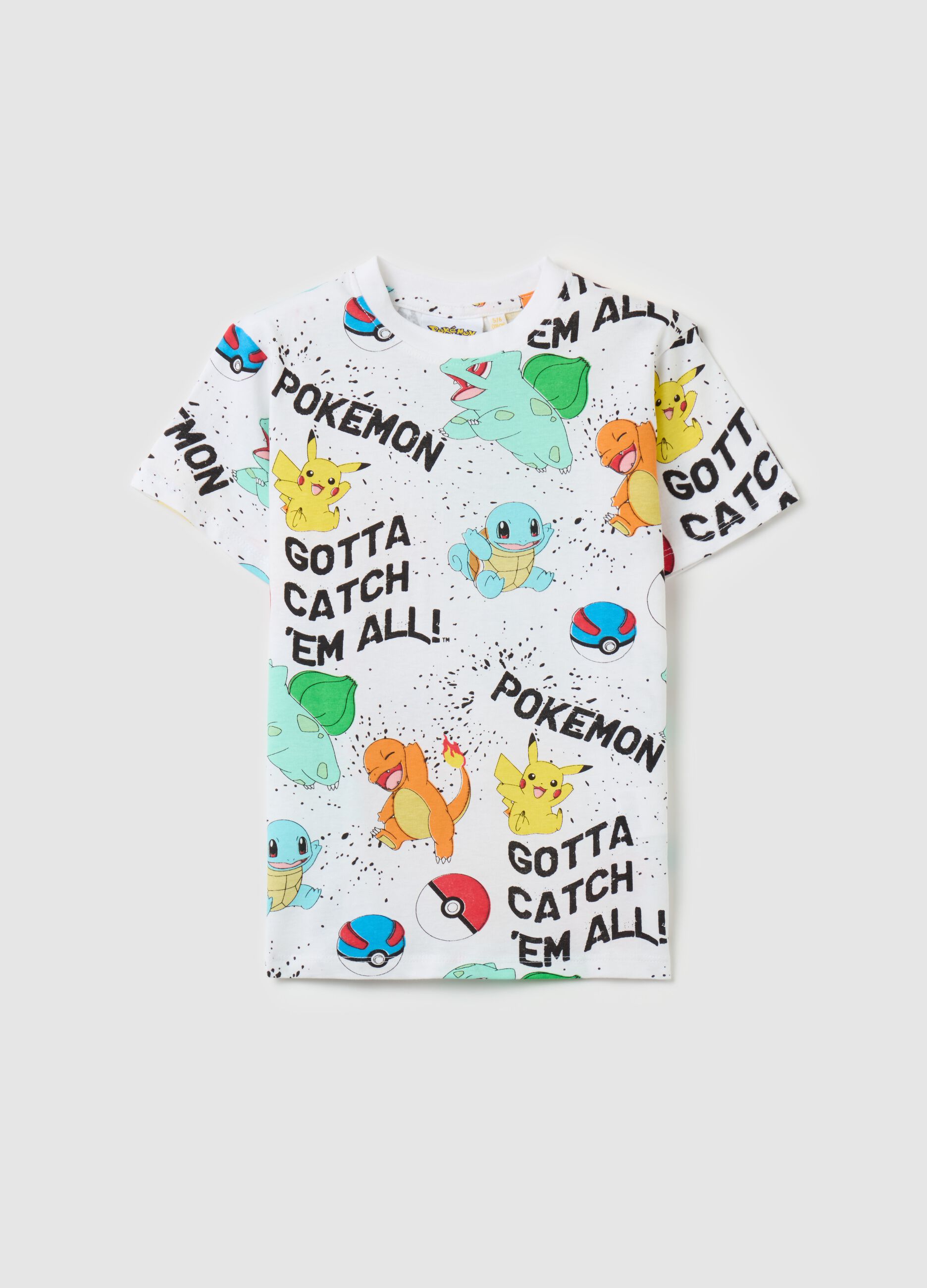 T-shirt in cotone con stampa Pokemon