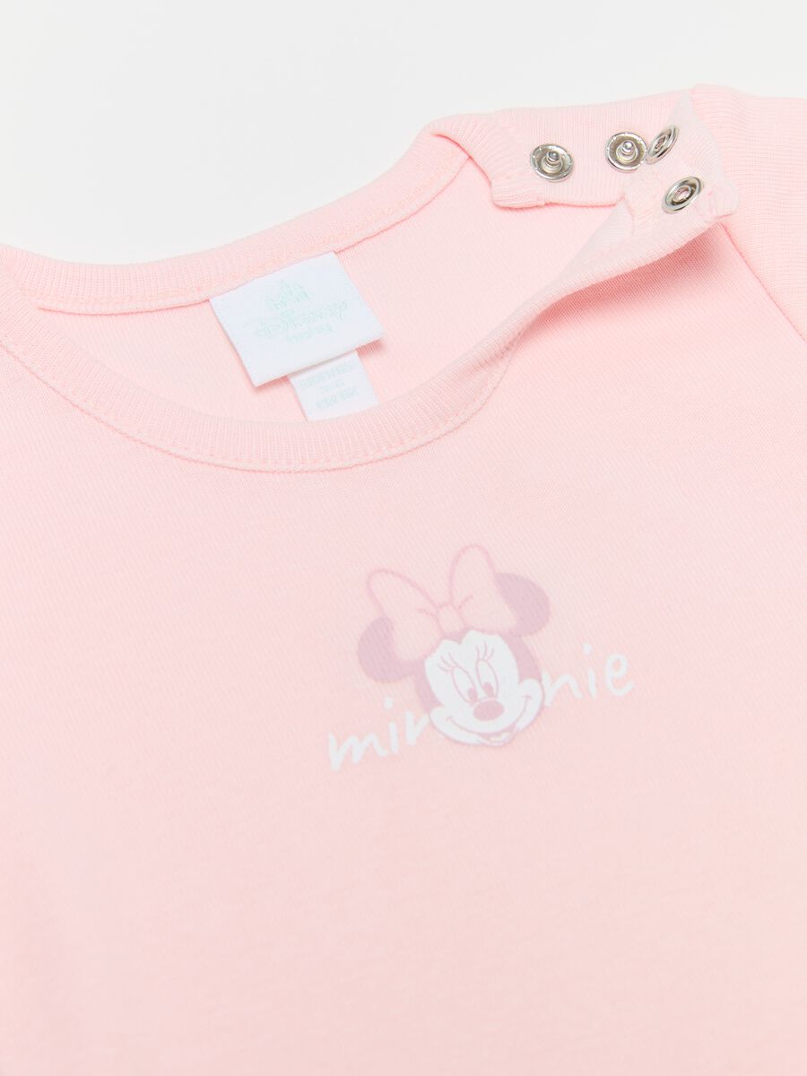 Two-pack short-sleeved bodysuits with Minnie Mouse print_3