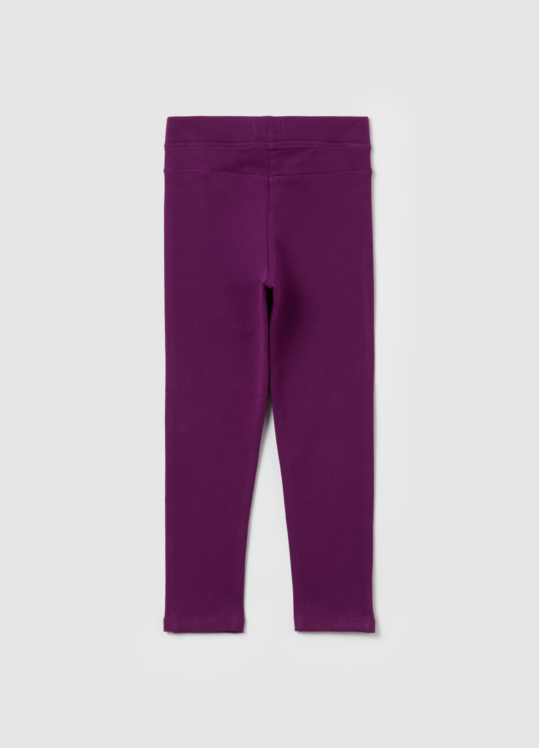 Solid colour organic cotton treggings