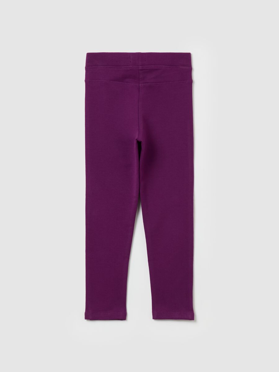 Solid colour organic cotton treggings_1