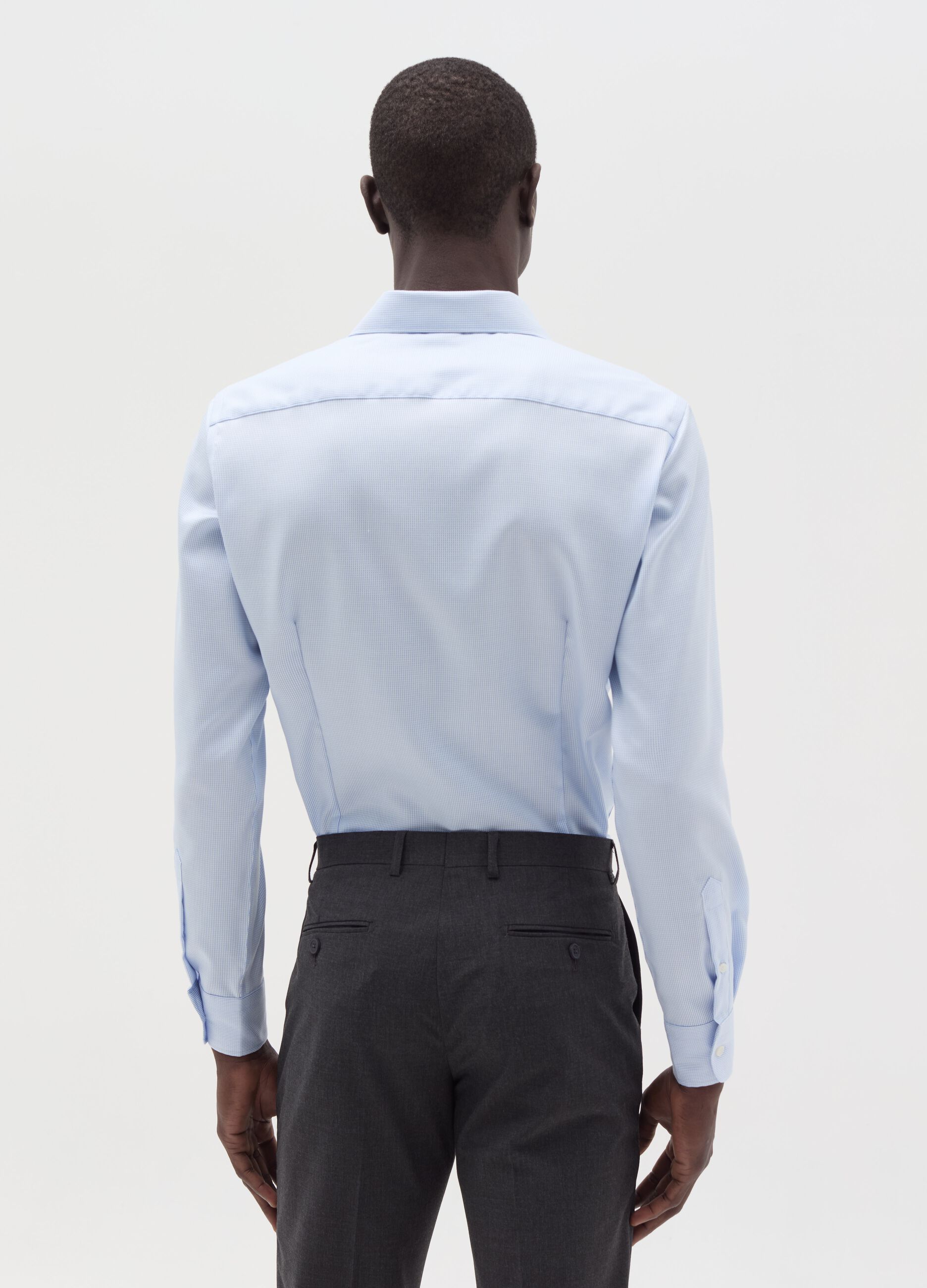 Slim-fit shirt in double-twist cotton