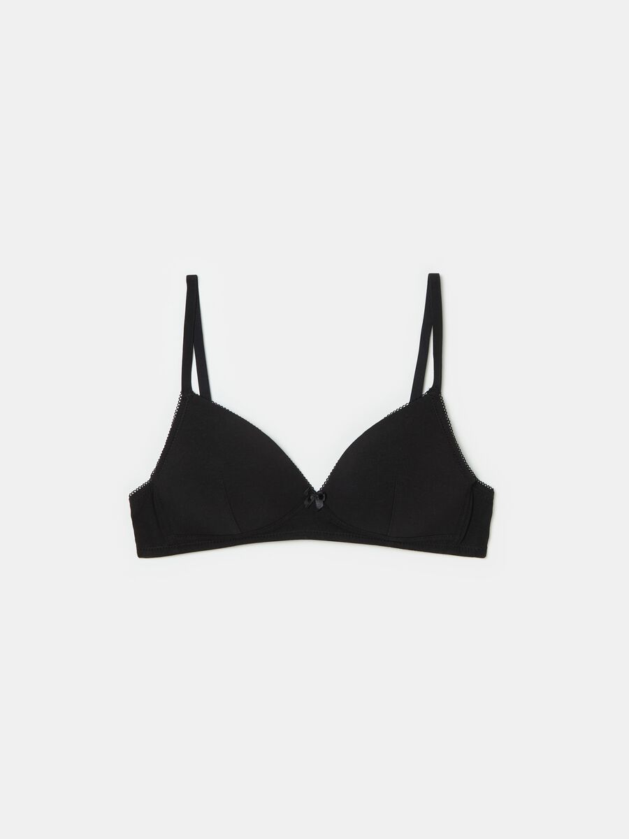 The Triangle stretch cotton triangle bra_4