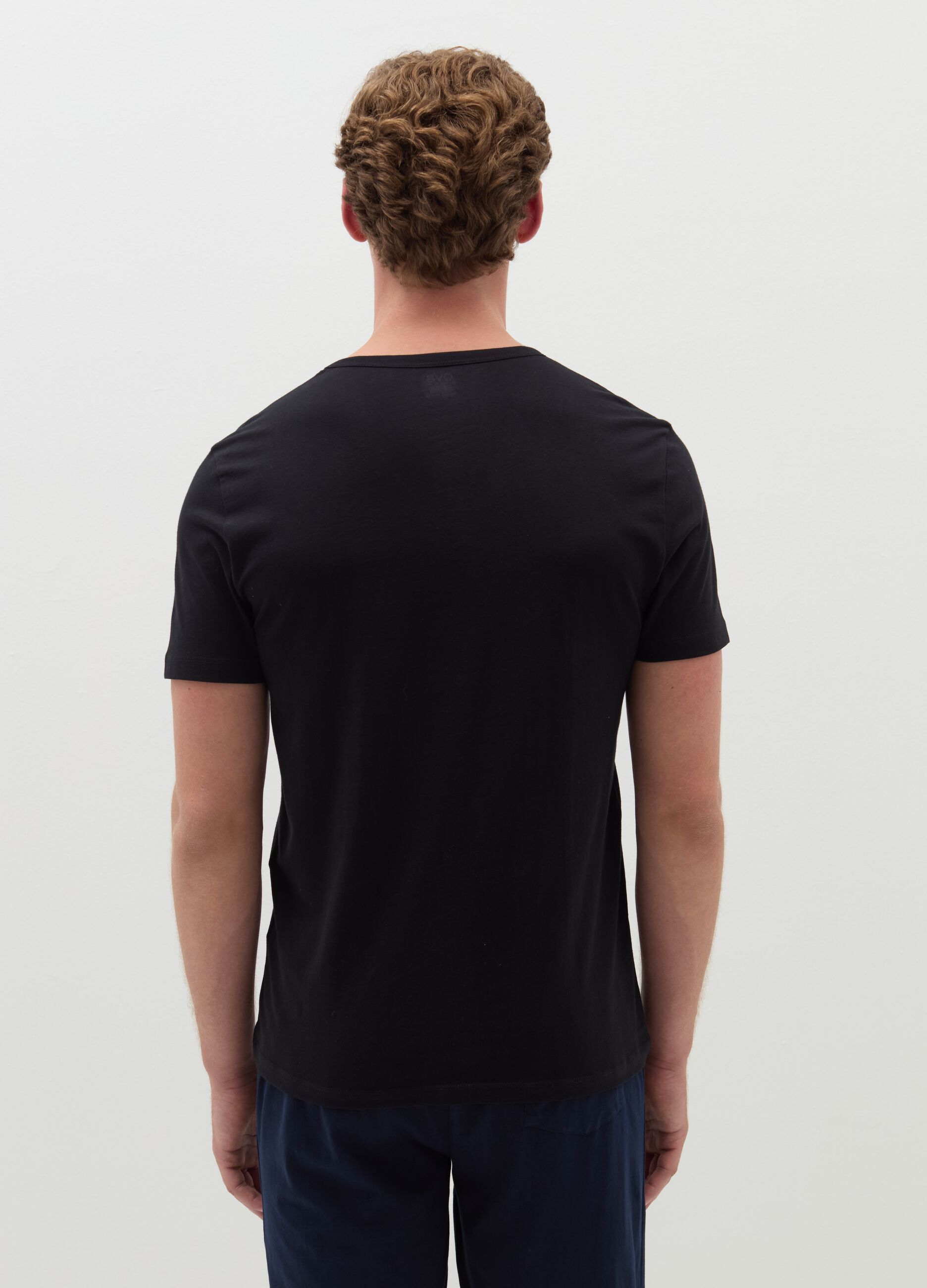 Two-pack undershirts with V neckline in jersey