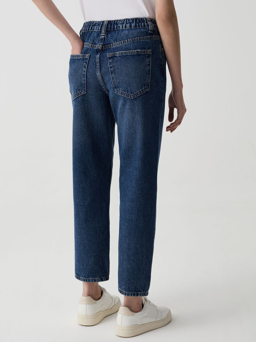 Jeans strappati con schizzi di toppe, pantaloni in denim elasticizzato slim  fit da uomo casual street style per la primavera estate