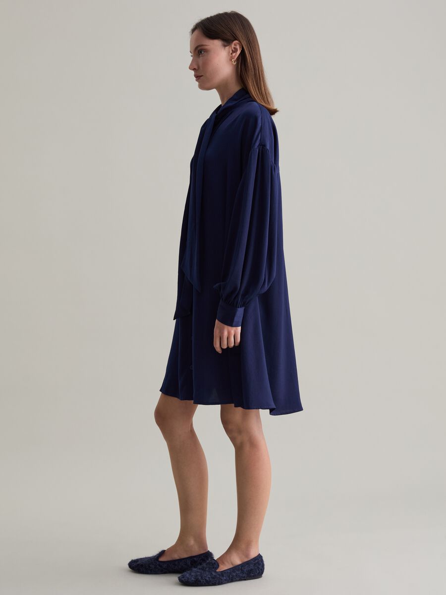 Short shirt dress with foulard_1