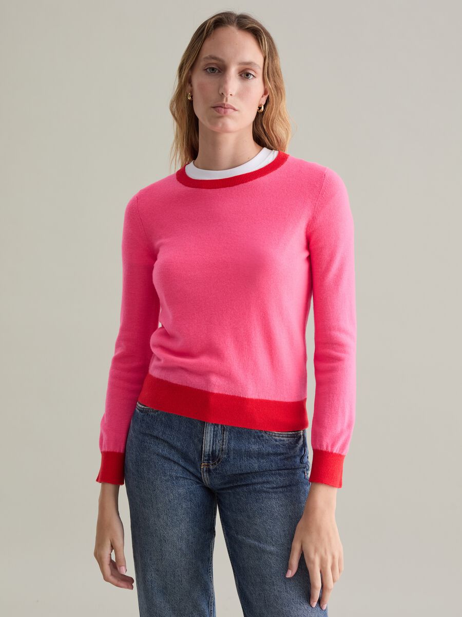 Wool pullover with contrasting trims_1