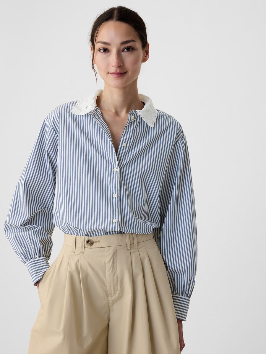 GAP for DÔEN shirt with collar in broderie anglaise_1