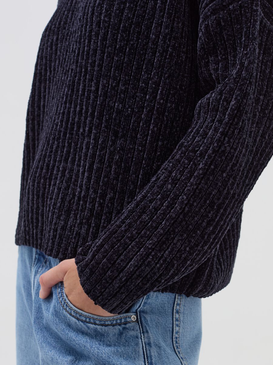 Chenille pullover with mock neck_3